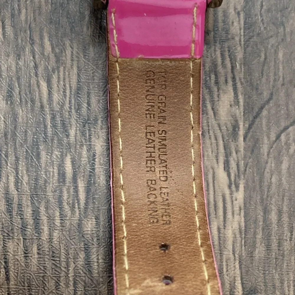 Women’s Anne Klein Watch 10/9991 Silver Tone With Pink Band Analog New Battery